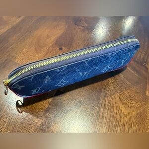 NEW Monogram Canvas Zip Pencil/Cosmetic Case